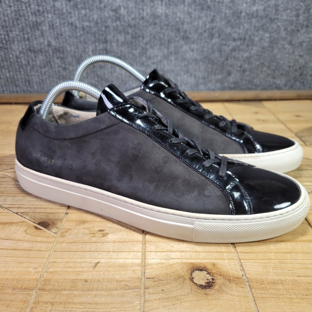 Common Projects Men's Gray and Black Low-Top Sneakers
